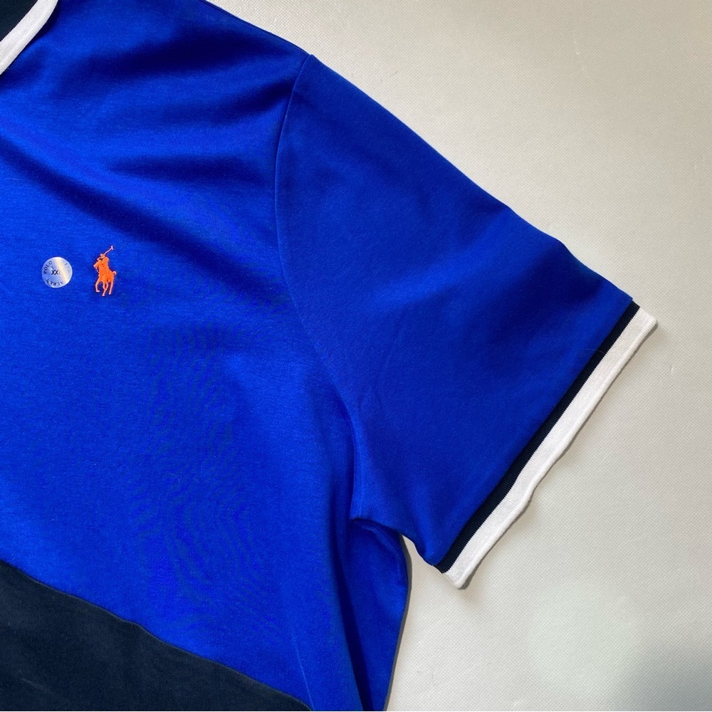 NEW Size XXL  Mens POLO RALPH LAUREN Short Sleeve Polo Shirt Cotton Blue $125 - Picture 6 of 11